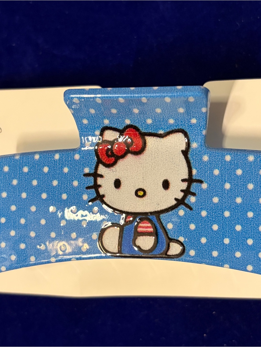 Hello Kitty Blue Polka Dot Hair Clip